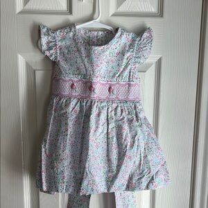 TBBC Floral Pink and White Kids Dress